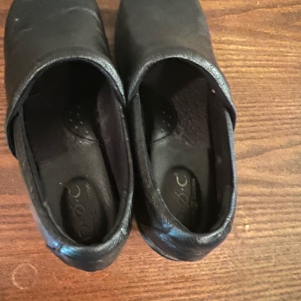 BOC Born Black Nadiya Leather Slip On Wedge Closed Professional Clogs - Size 9 - Picture 4 of 7